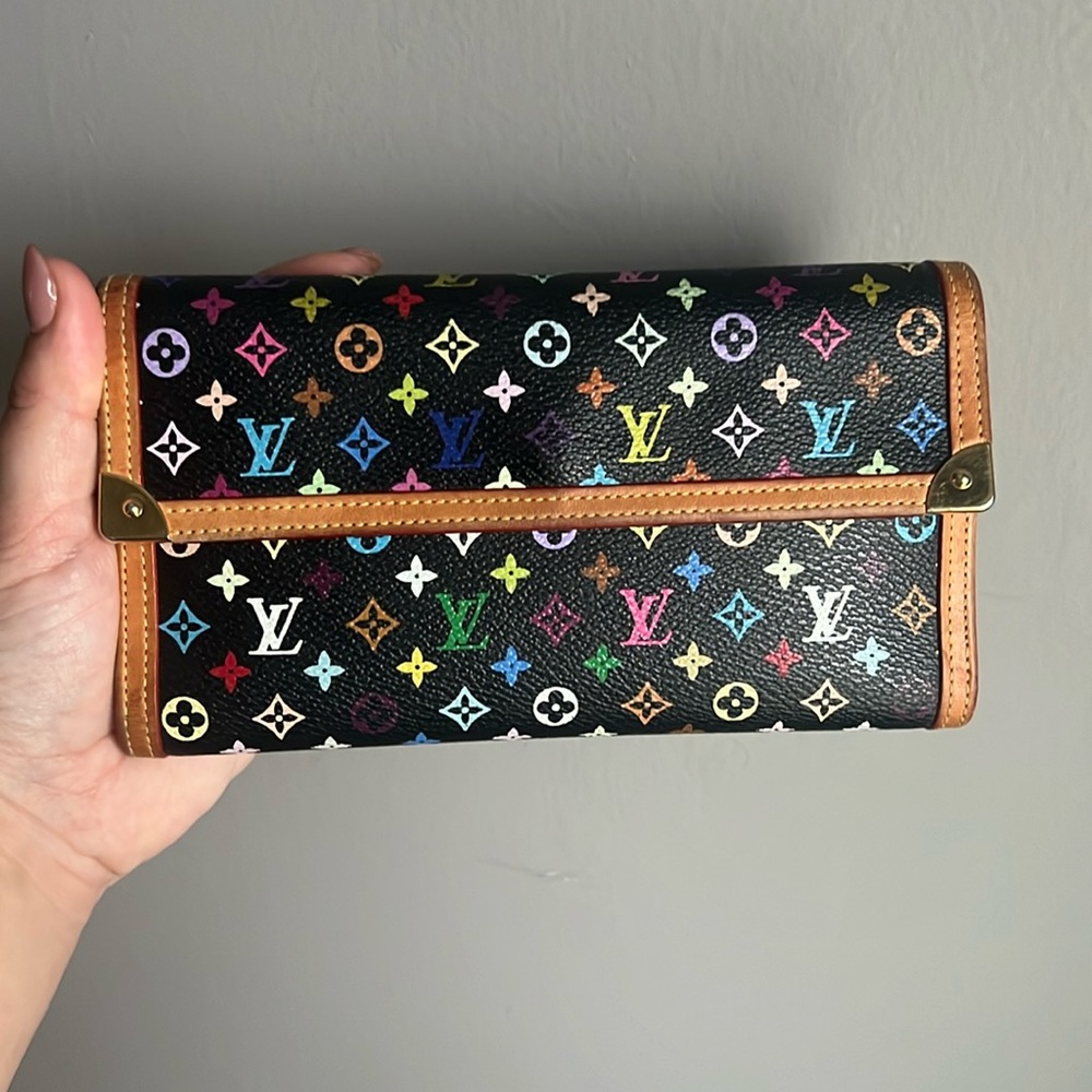 Louis Vuitton Porte Trésor International Wallet black multicolor